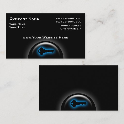 Customizable Locksmith Business Cards