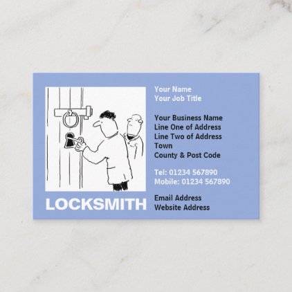 Locksmith Cartoon Business Card