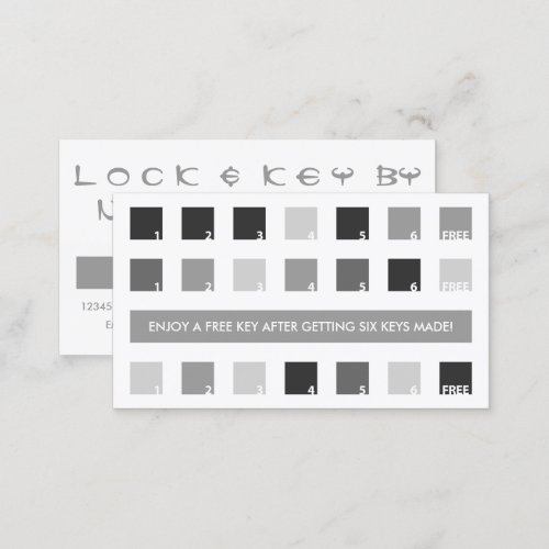 LOCKSMITH customer appreciation mod squares Loyalty Card