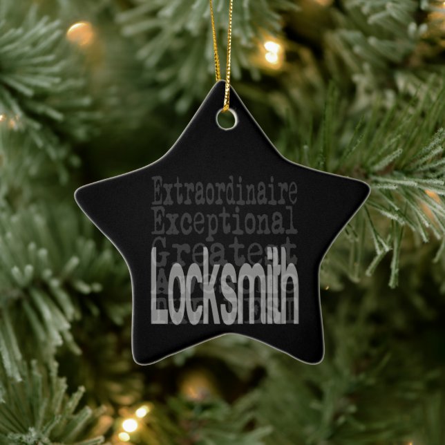 Locksmith Extraordinaire Ceramic Ornament (Tree)