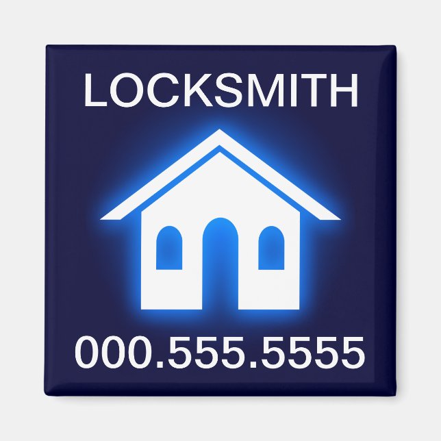locksmith glow home magnet (Front)