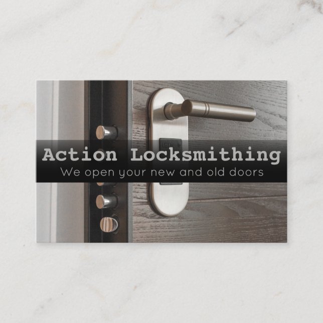 Locksmith Lock and Safe business card (Front)
