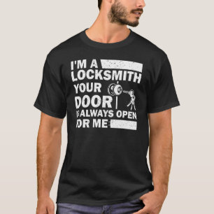 Locksmith Locksmithing Tools Lock Picker Lock Pick T-Shirt