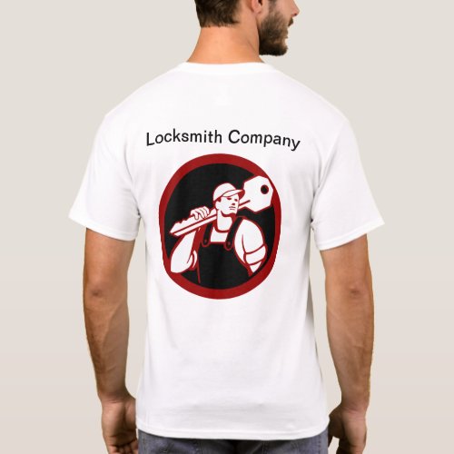 Locksmith Logo Business Work Tee Shirts