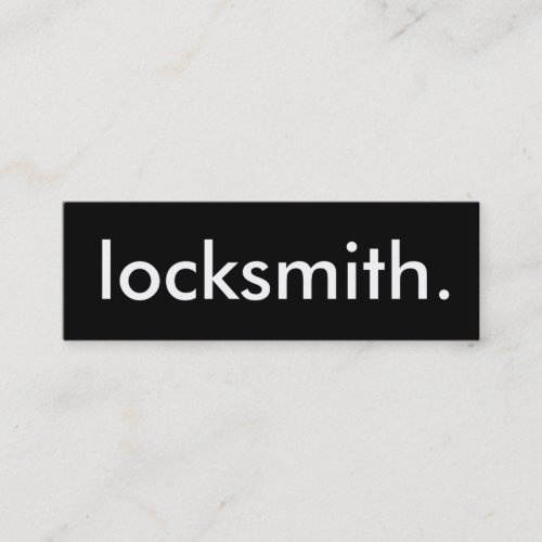 locksmith loyalty punch card