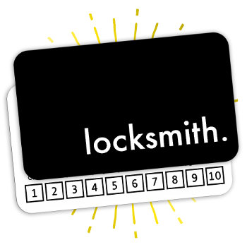 Locksmith. Loyalty Punch Card by identica at Zazzle