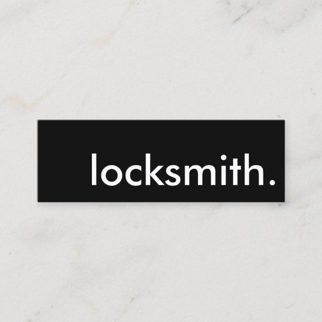 locksmith. mini business card (Front)