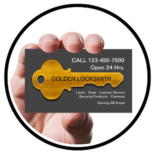 Locksmith Modern House Key Style Business Card