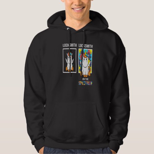 Locksmith People With Autism Puzzle Unicorn Neurod Hoodie