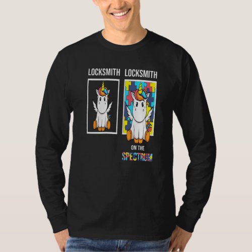 Locksmith People With Autism Puzzle Unicorn Neurod T-Shirt