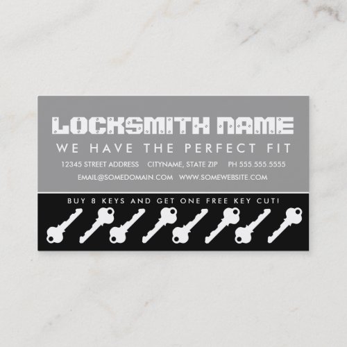 locksmith punch card
