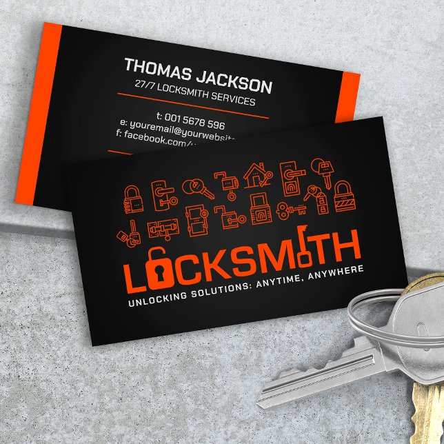 Locksmith Services Business Card (Creator Uploaded)