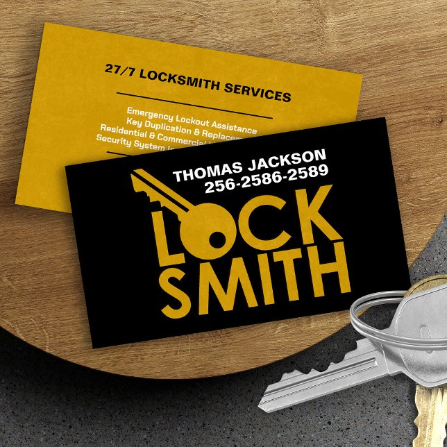 Locksmith Services Business Card (Creator Uploaded)