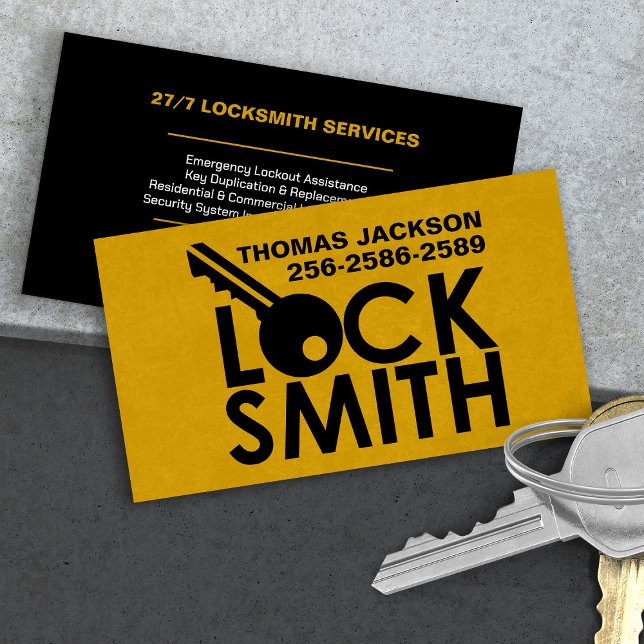 Locksmith Services Business Card (Creator Uploaded)