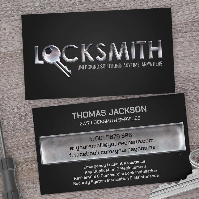 Locksmith Services Business Card (Creator Uploaded)