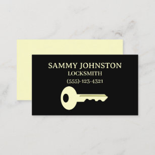 Locksmith With A Key  Business Card