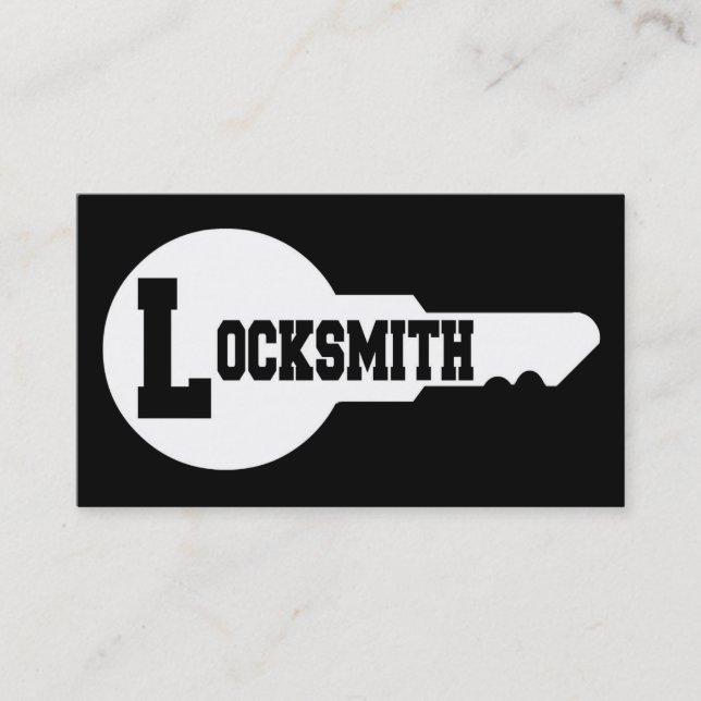 Locksmith Word Business Card (Front)