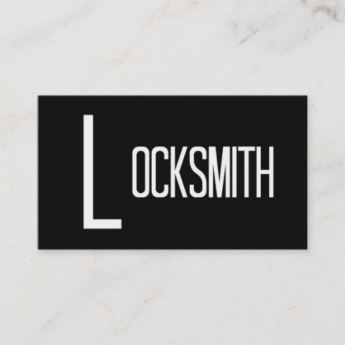 Locksmith Word Business Card