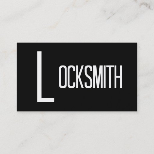 Customizable Locksmith Word Business Card