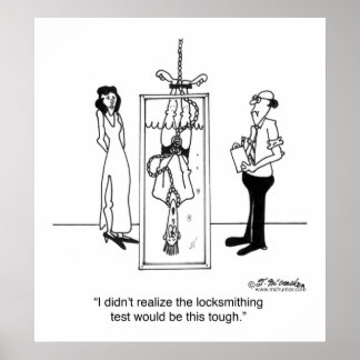 Locksmithing Test Is Tough Poster