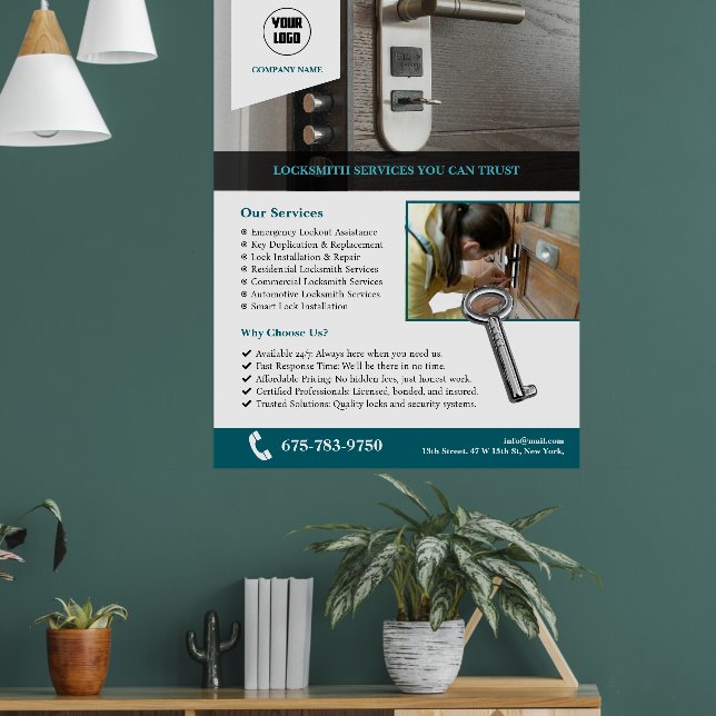 Locksmiths Services Custom Poster (Living Room 1)