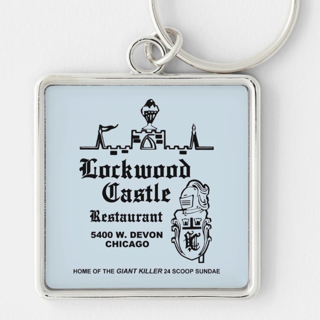 Lockwood Castle Restaurant, Chicago, IL Keychain (Front)