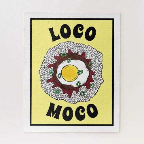 Loco Moco Hawaiian Cuisine Food Rice Hamburger Egg Jigsaw Puzzle