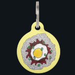 Loco Moco Hawaiian Cuisine Food Rice Hamburger Egg Pet ID Tag<br><div class="desc">Design features an original marker illustration of loco moco, a popular Hawaiian dish consisting of rice, hamburger, a fried egg, and gravy. Ideal for any fan of Hawaii and Hawaiian cuisine. This design is also available on other products. Lots of additional food themed illustrations are also available from this shop....</div>