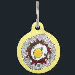 Loco Moco Hawaiian Cuisine Food Rice Hamburger Egg Pet ID Tag<br><div class="desc">Design features an original marker illustration of loco moco, a popular Hawaiian dish consisting of rice, hamburger, a fried egg, and gravy. Ideal for any fan of Hawaii and Hawaiian cuisine. This design is also available on other products. Lots of additional food themed illustrations are also available from this shop....</div>