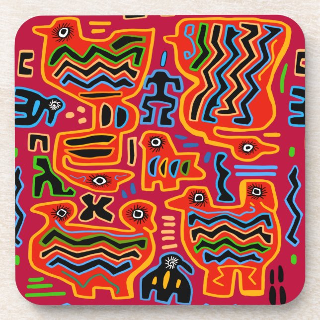 Loco Pajaros con Dos Cabezas Beverage Coaster (Front)