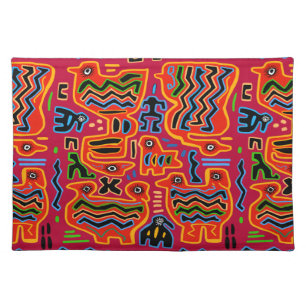Loco Pajaros con Dos Cabezas Cloth Placemat