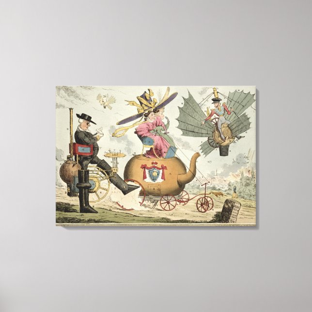 Locomotion - Walking by Steam, Riding by Steam, Fl Canvas Print (Front)