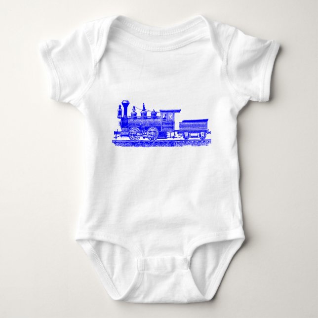 Locomotive 02 - Blue Baby Bodysuit (Front)