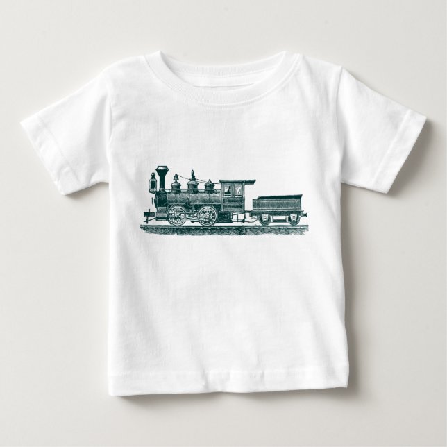 Locomotive 02 - Dark Green Baby T-Shirt (Front)
