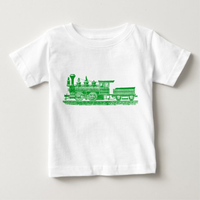 Locomotive 02 - Grass Green Baby T-Shirt (Front)