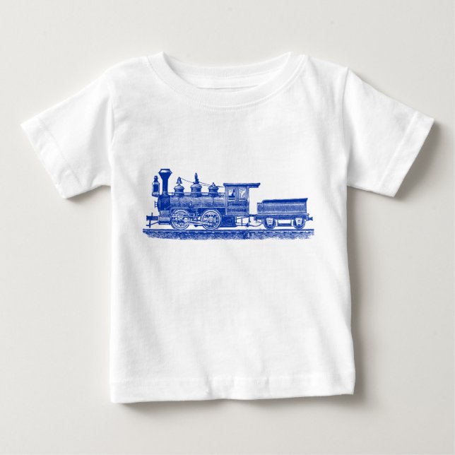 Locomotive 02 - Navy Blue Baby T-Shirt (Front)