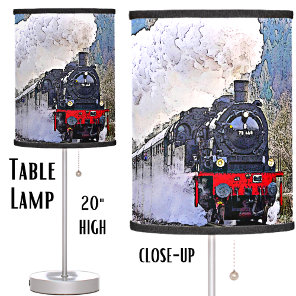 Locomotive 2. Steam in the Snow. Lamp Shade