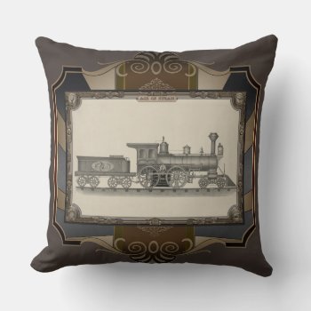 Locomotive. Age Of Steam #040. Throw Pillow by VintageStyleStudio at Zazzle
