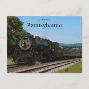 Locomotive at Scranton Pennsylvania Postcard