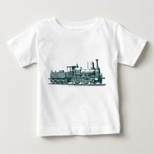 Locomotive _ Dark Green Baby T_Shirt