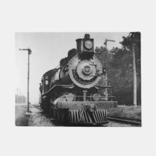 Locomotive Engine 7373 Vintage Railroad Train Doormat