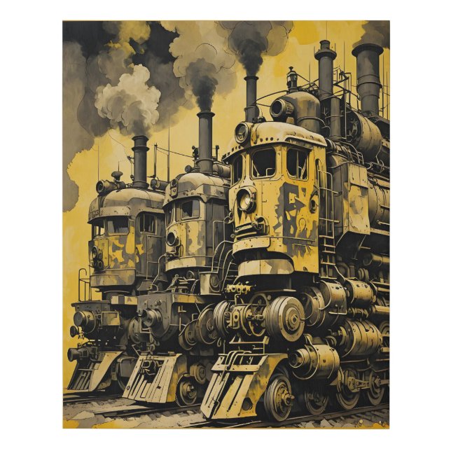 Locomotive Faux Canvas Print (Front)