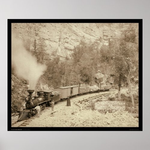 Locomotive in Black Hills SD 1890 Poster