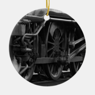 Locomotive mechanic school ceramic ornament