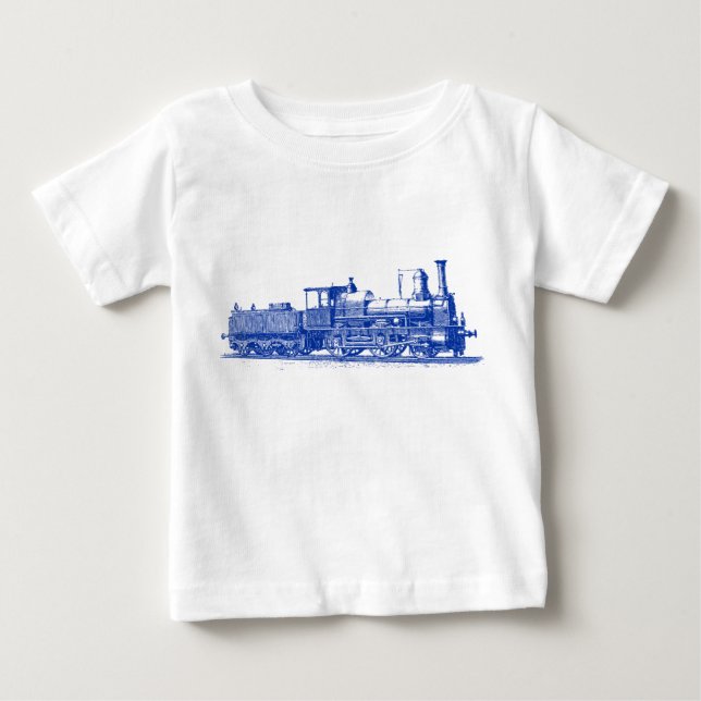 Locomotive - Navy Blue Baby T-Shirt (Front)