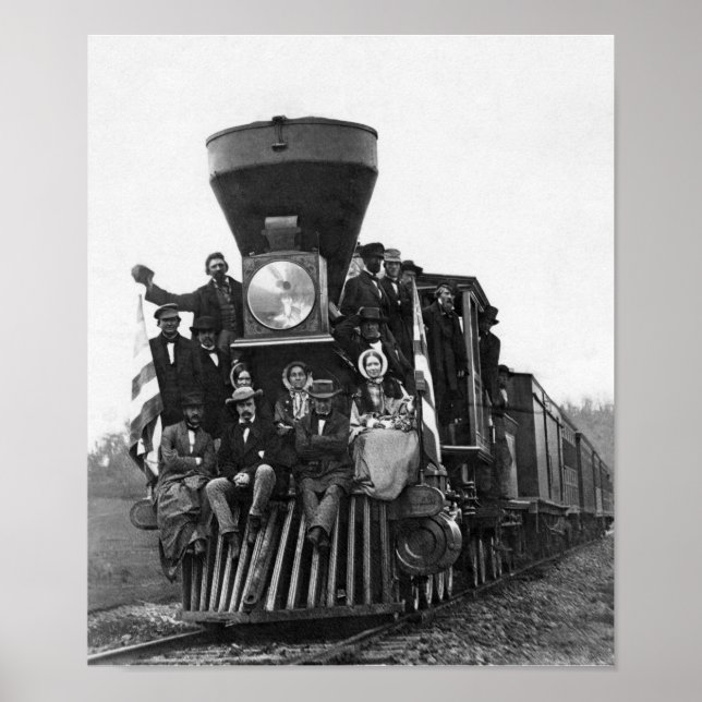 Locomotive On The Baltimore and Ohio Railroad Poster (Front)