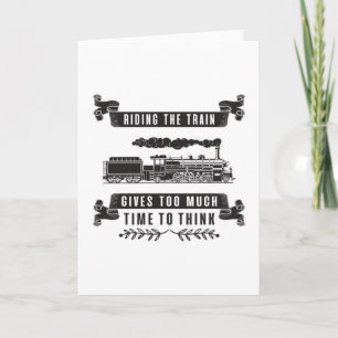 Locomotive Railroad Trains Train Driver Gift Idea Card