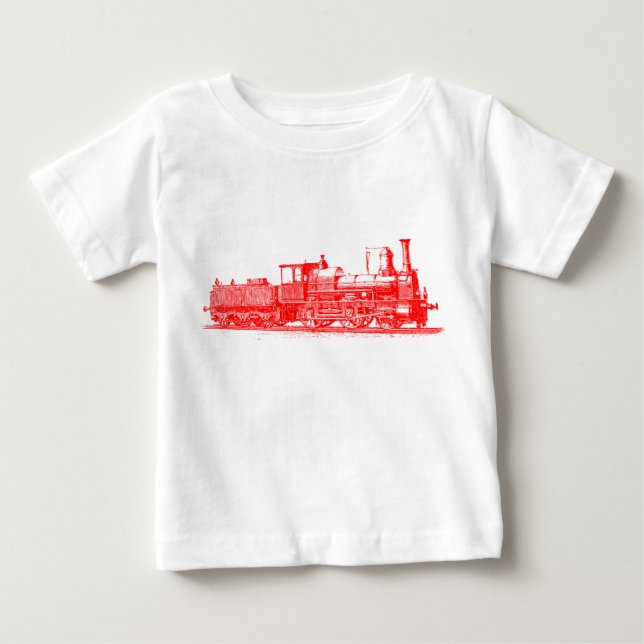 Locomotive - Red Baby T-Shirt (Front)
