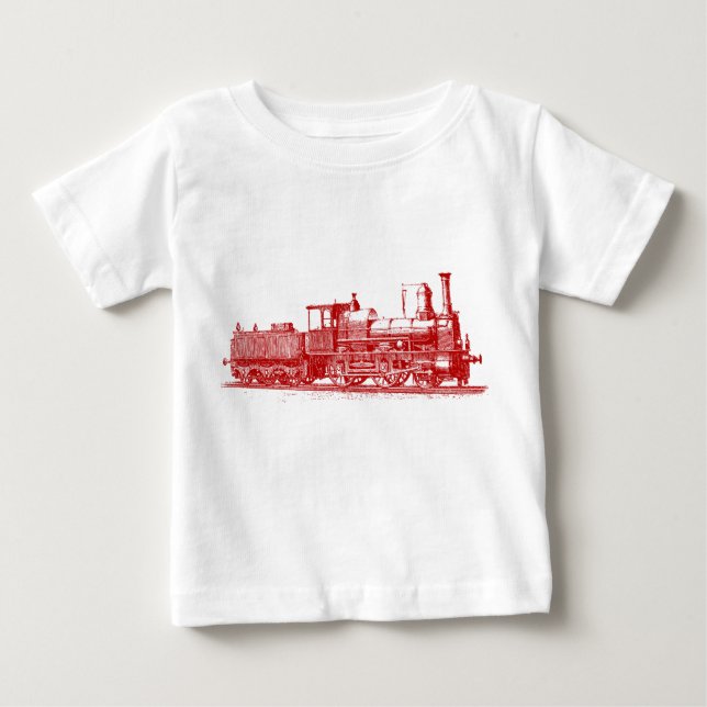 Locomotive - Ruby Red Baby T-Shirt (Front)