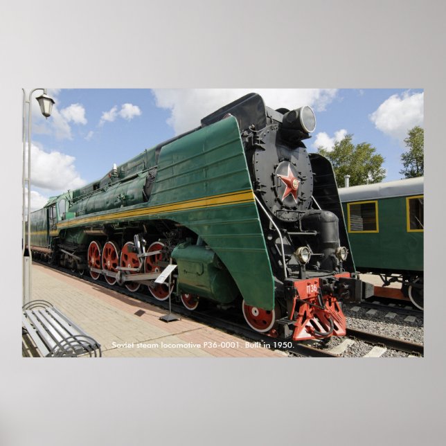 Locomotive, Soviet steam locomotive P36-0001. B... Poster (Front)